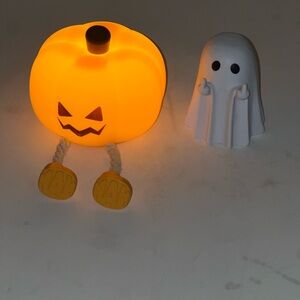 Halloween Pumpkin and Ghost Decor